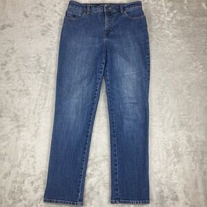 Gloria Vanderbilt Jeans Womens 8‎ Blue Amanda Straight Stretch Denim Cotton